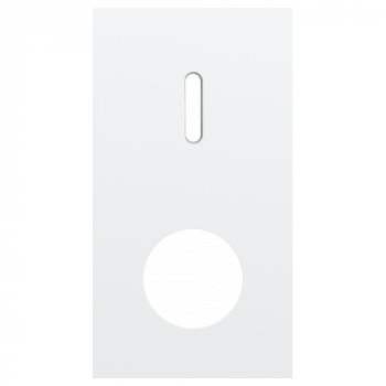 plaque de recouvrement double vertical 71mm pour 1 fonction simple et 1 prise de courant rocker steel white coated (code 154)