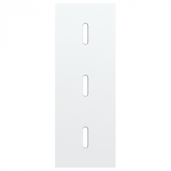 plaque de recouvrement triple verticale 71mm pour 3 fonctions simple rocker steel white coated (code 154)
