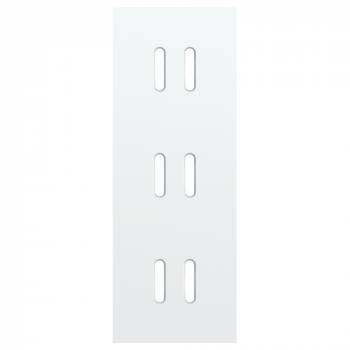 plaque de recouvrement triple verticale 71mm pour 3 fonctions double rocker steel white coated (code 154)