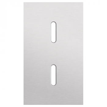 NIKO plaque de recouvrement double verticale 60mm pour 2 fonctions interrupteur simple rocker alu grey brushed (code 155)