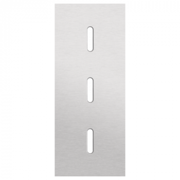 NIKO afdekplaat drievoudig verticaal 60mm voor 3 enkelvoudige schakelfunctie rocker alu grey brushed (code 155)