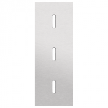 plaque de recouvrement triple verticale 71mm pour 3 fonctions simple rocker alu grey brushed (code 155)