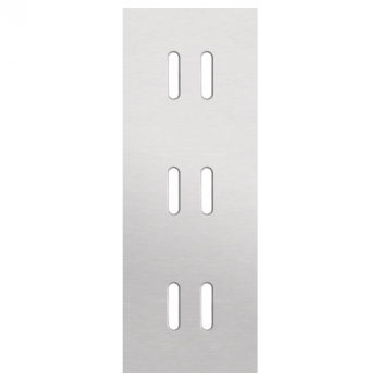 plaque de recouvrement triple verticale 71mm pour 3 fonctions double rocker alu grey brushed (code 155)