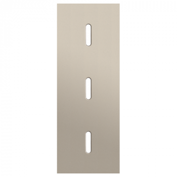plaque de recouvrement triple verticale 71mm pour 3 fonctions simple rocker steel champagne coated (code 166)