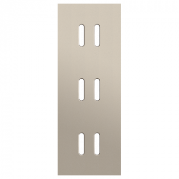 afdekplaat drievoudig verticaal 71mm voor 3 tweevoudige schakelfunctie rocker steel champagne coated (code 166)
