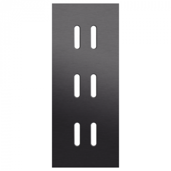 afdekplaat drievoudig verticaal 60mm voor 3 tweevoudige schakelfunctie alu black brushed (code 224)