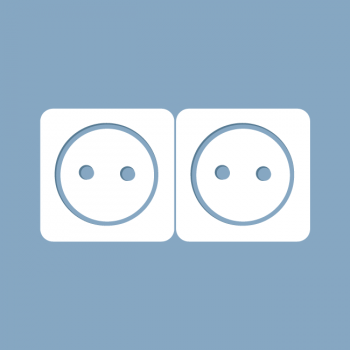 NIKO stopcontact (tweevoudig-samengesteld) zonder aarding horizontaal NIKO stopcontact (tweevoudig-samengesteld) zonder aarding horizontaal