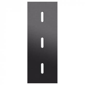 plaque de recouvrement triple verticale 71mm pour 3 fonctions simple rocker alu black brushed (code 224)