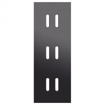 plaque de recouvrement triple verticale 71mm pour 3 fonctions double rocker alu black brushed (code 224)