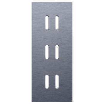 NIKO afdekplaat drievoudig verticaal 60mm voor 3 tweevoudige schakelfunctie alu blue grey brushed (226)