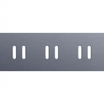 afdekplaat drievoudig horizontaal 71mm voor 3 tweevoudige schakelfunctie alu blue grey brushed (code 226 )