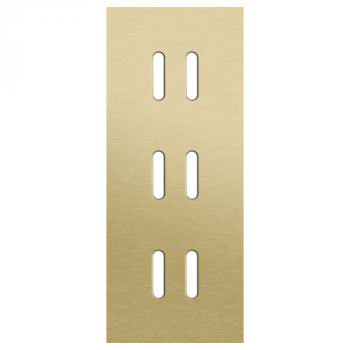 NIKO afdekplaat drievoudig verticaal 60mm voor 3 tweevoudige schakelfunctie alu gold brushed (227)