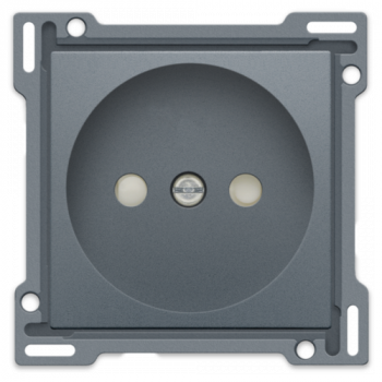 plaque centrale pure blue grey coated pour prise de courant sans terre (220)