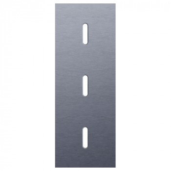 NIKO afdekplaat drievoudig verticaal 71mm voor 3 enkelvoudige schakelfunctie alu blue grey brushed (code 226)