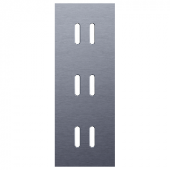 plaque de recouvrement triple verticale 71mm pour 3 fonctions double rocker alu blue grey brushed (code 226)