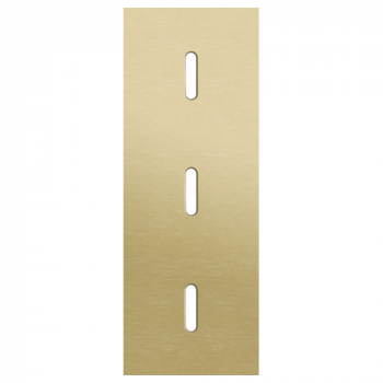plaque de recouvrement triple verticale 71mm pour 3 fonctions simple rocker alu gold brushed (code 227)