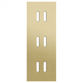 NIKO plaque de recouvrement triple verticale 71mm pour 3 fonctions double alu gold brushed (code 227)