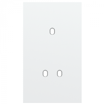 afdekplaat tweevoudig verticaal 60mm voor 1 enkelvoudige en 1 tweevoudig schakelfuncties toggle steel white coated (154)