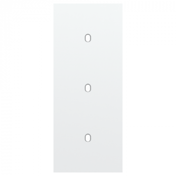 NIKO afdekplaat drievoudig verticaal 60mm voor 3 enkelvoudige schakelfuncties toggle steel white coated (154)