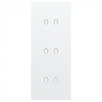 afdekplaat drievoudig verticaal 60mm voor 3 tweevoudige schakelfuncties toggle steel white coated (154)
