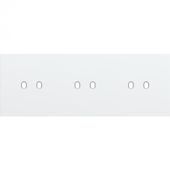 NIKO plaque de recouvrement triple horizontal 71 mm pour 3 fonctions double toggle steel white coated (154)