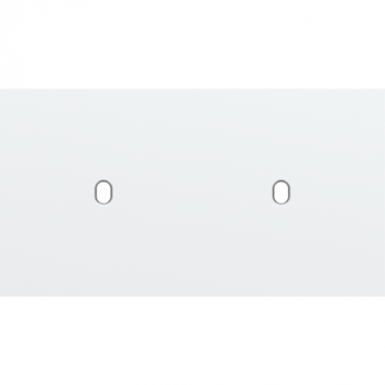 NIKO plaque de recouvrement double horizontal 71 mm pour 2 fonction simple toggle steel white coated (154)