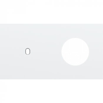 afdekplaat tweevoudig horizontaal 71 mm voor 1 enkelvoudige schakelfuncties en 1 stopcontact toggle steel white coated (154)