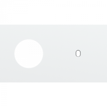 NIKO afdekplaat tweevoudig horizontaal 71 mm voor 1 stopcontact en 1 enkelvoudige schakelfunctie toggle steel white coated (154)