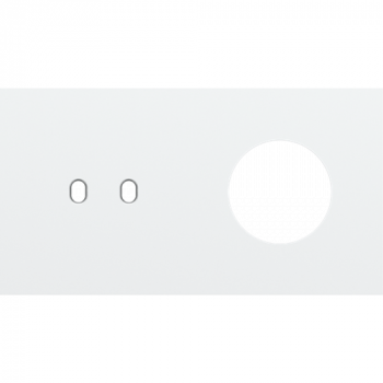 NIKO afdekplaat tweevoudig horizontaal 71 mm voor 1 tweevoudige schakelfunctie en 1 stopcontact toggle steel white coated (154)