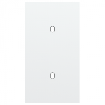 plaque de recouvrement double vertical 71mm pour 2 fonctions simple toggle steel white coated (154)