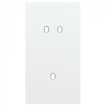 NIKO plaque de recouvrement double vertical 71mm pour 1 fonction double et 1 fonction simple toggle steel white coated (154)