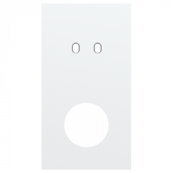 afdekplaat tweevoudig verticaal 71mm voor 1 tweevoudige schakelfunctie en 1 stopcontact toggle steel white coated (154)