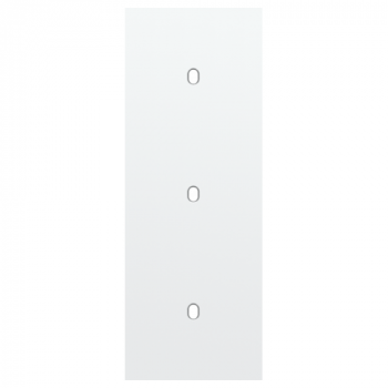 plaque de recouvrement triple vertical 71 mm pour 3 fonctions simple toggle steel white coated (154)