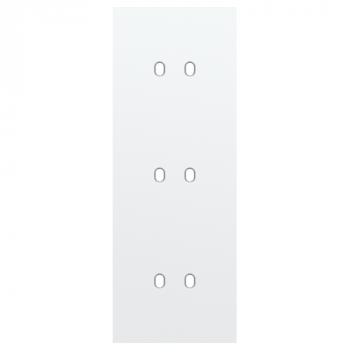 plaque de recouvrement triple vertical 71 mm pour 3 fonctions double toggle steel white coated (154)