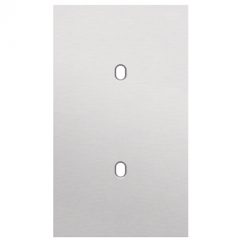 afdekplaat tweevoudig verticaal 60mm voor 2 enkelvoudige schakelfuncties toggle alu grey brushed (155)