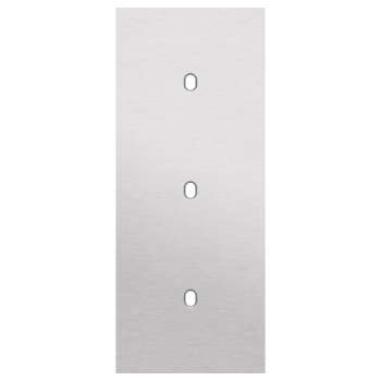 NIKO plaque de recouvrement triple vertical 60 mm pour 3 fonctions simple toggle alu grey brushed (155)