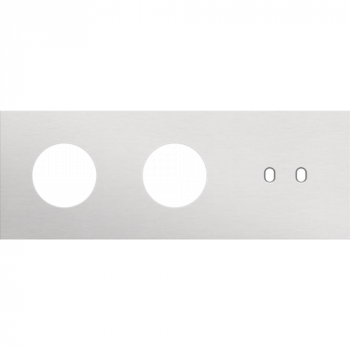afdekplaat drievoudig horizontaal 71mm voor 2 stopcontacten en 1 tweevoudige schakelfunctie toggle alu grey brushed (155)