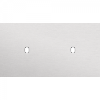 plaque de recouvrement double horizontal 71 mm pour 2 fonction simple toggle alu grey brushed (155)