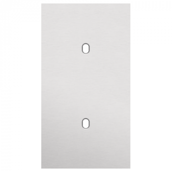 plaque de recouvrement double vertical 71mm pour 2 fonctions simple toggle alu grey brushed (155)