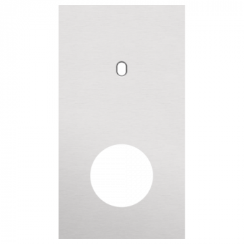 plaque de recouvrement double vertical 71mm pour 1 fonction simple et une prise de courant toggle alu grey brushed (155)