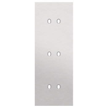 NIKO plaque de recouvrement triple vertical 71 mm pour 3 fonctions double toggle alu grey brushed (155)