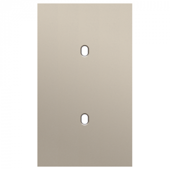 afdekplaat tweevoudig verticaal 60mm voor 2 enkelvoudige schakelfuncties toggle steel champagne coated (166)