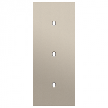 plaque de recouvrement triple vertical 60 mm pour 3 fonctions simple toggle steel champagne coated (166)