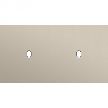 NIKO afdekplaat tweevoudig horizontaal 71 mm voor 2 enkelvoudige schakelfuncties toggle steel champagne coated (166)