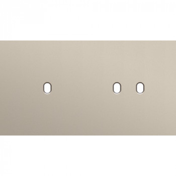 NIKO afdekplaat tweevoudig horizontaal 71 mm voor 1 enkelvoudig en1 tweevoudige schakelfuncties toggle steel champagne coated (166)