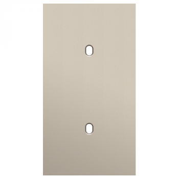 afdekplaat tweevoudig verticaal 71mm voor 2 enkelvoudige schakelfuncties toggle steel champagne coated (166)