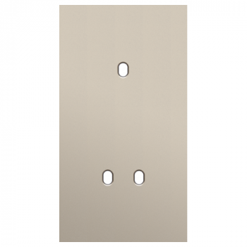 NIKO plaque de recouvrement double vertical 71mm pour 1 fonction simple et 1 fonction double toggle steel champagne coated (166)