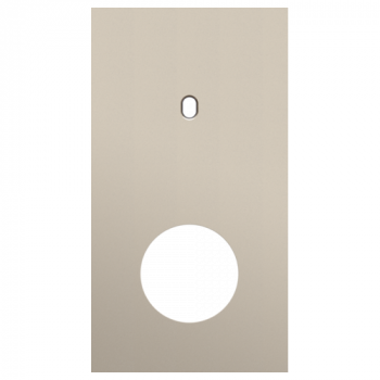 NIKO plaque de recouvrement double vertical 71mm pour 1 fonction simple et une prise de courant toggle steel champagne coated (166)
