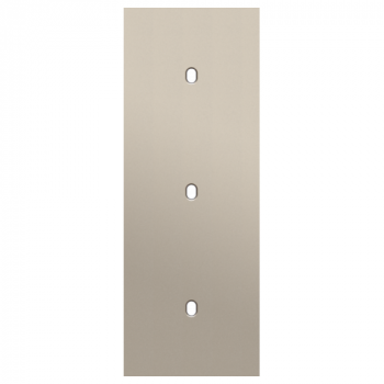 afdekplaat drievoudig verticaal 71mm voor 3 enkelvoudige schakelfuncties toggle steel champagne coated (166)