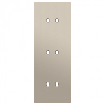 plaque de recouvrement triple vertical 71 mm pour 3 fonctions double toggle steel champagne coated (166)